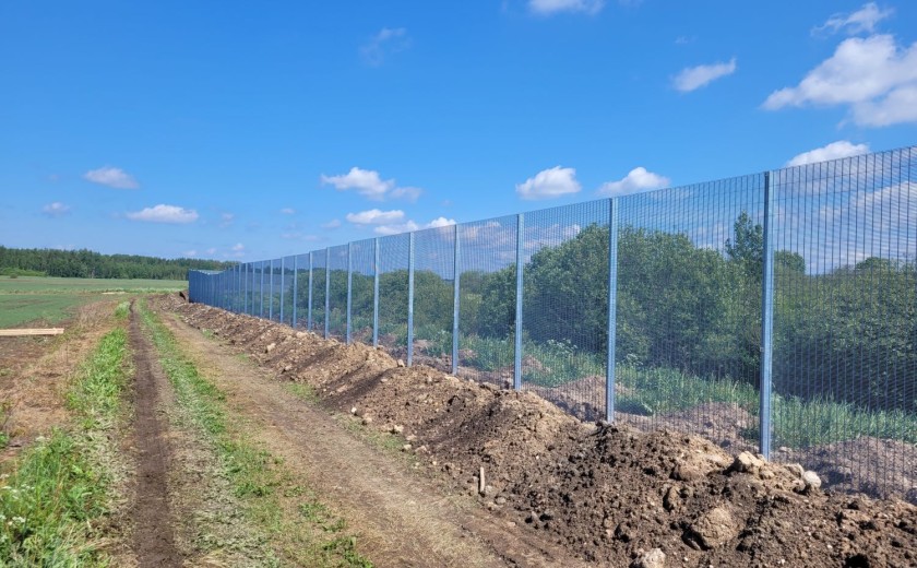 Žoga izbūve uz Latvijas un Krievijas robežas